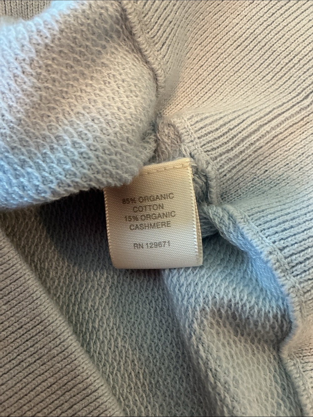 Naked Cashmere cropped Light Blue Zip Hoodie with Drawstring - Women XS - Picture 6 of 7